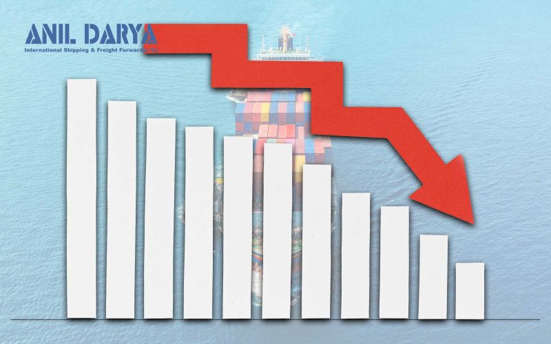 اُفت شدید سود خطوط کشتیرانی کانتینری در سال ۲۰۲۳